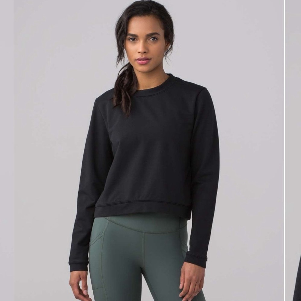 lululemon athletica Black Crewneck Sweater